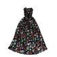French Style Vintage Floral Bandeau Dress