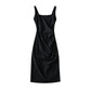 U-neck Stretchy Figure-flattering Slip Dress
