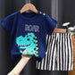 Ensemble t-shirt d'été à manches courtes pour enfant en pur coton