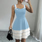 Women's Sling Contrast Color Multi-layer Cake Dress