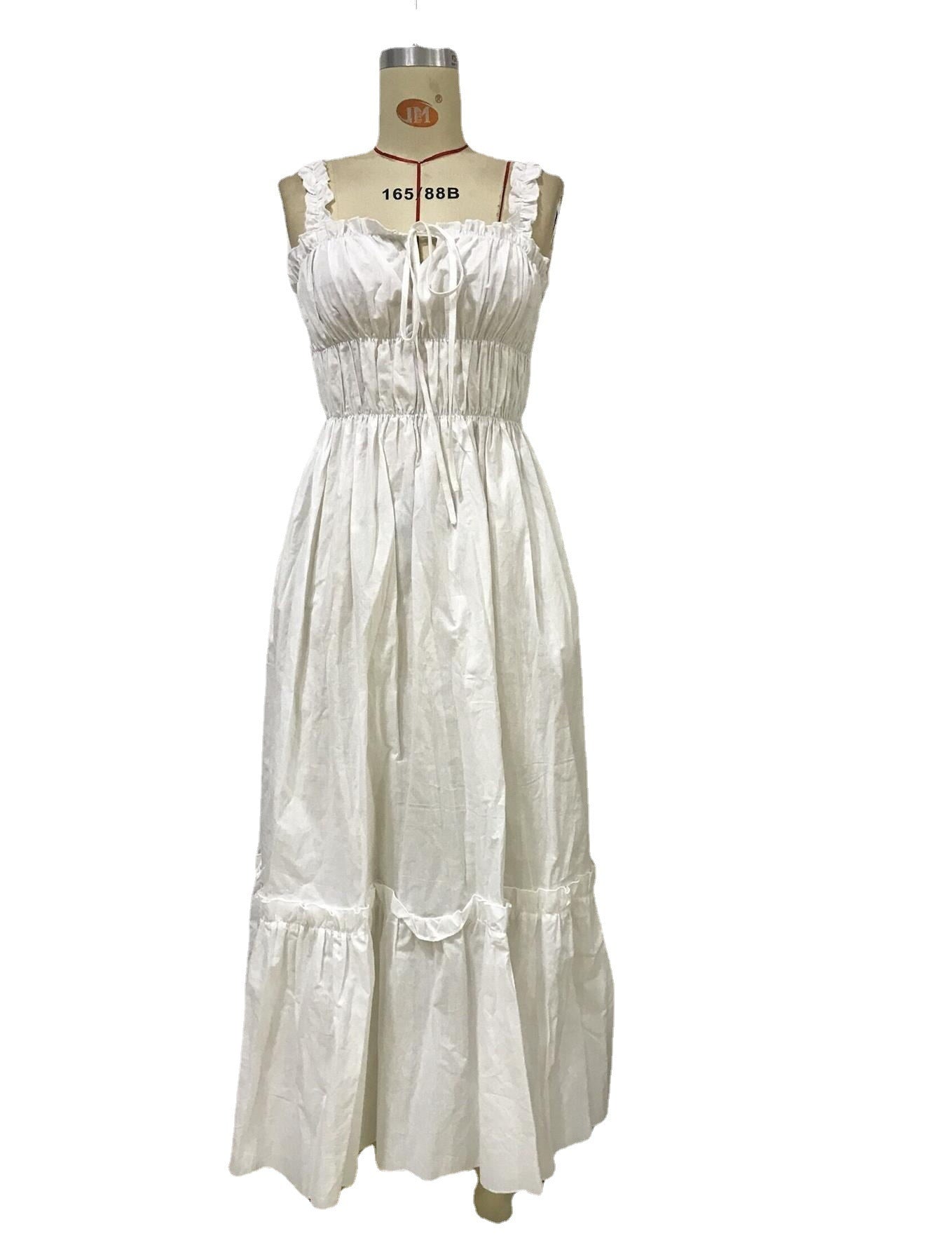Robe trapèze à bretelles tendance pour femme
