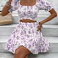 Two Piece Set With Ditsy Floral Print Dress