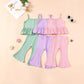 Girls' Tricolor Overall Dress Set
