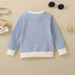 Pull rayé à manches longues et poches pour fille