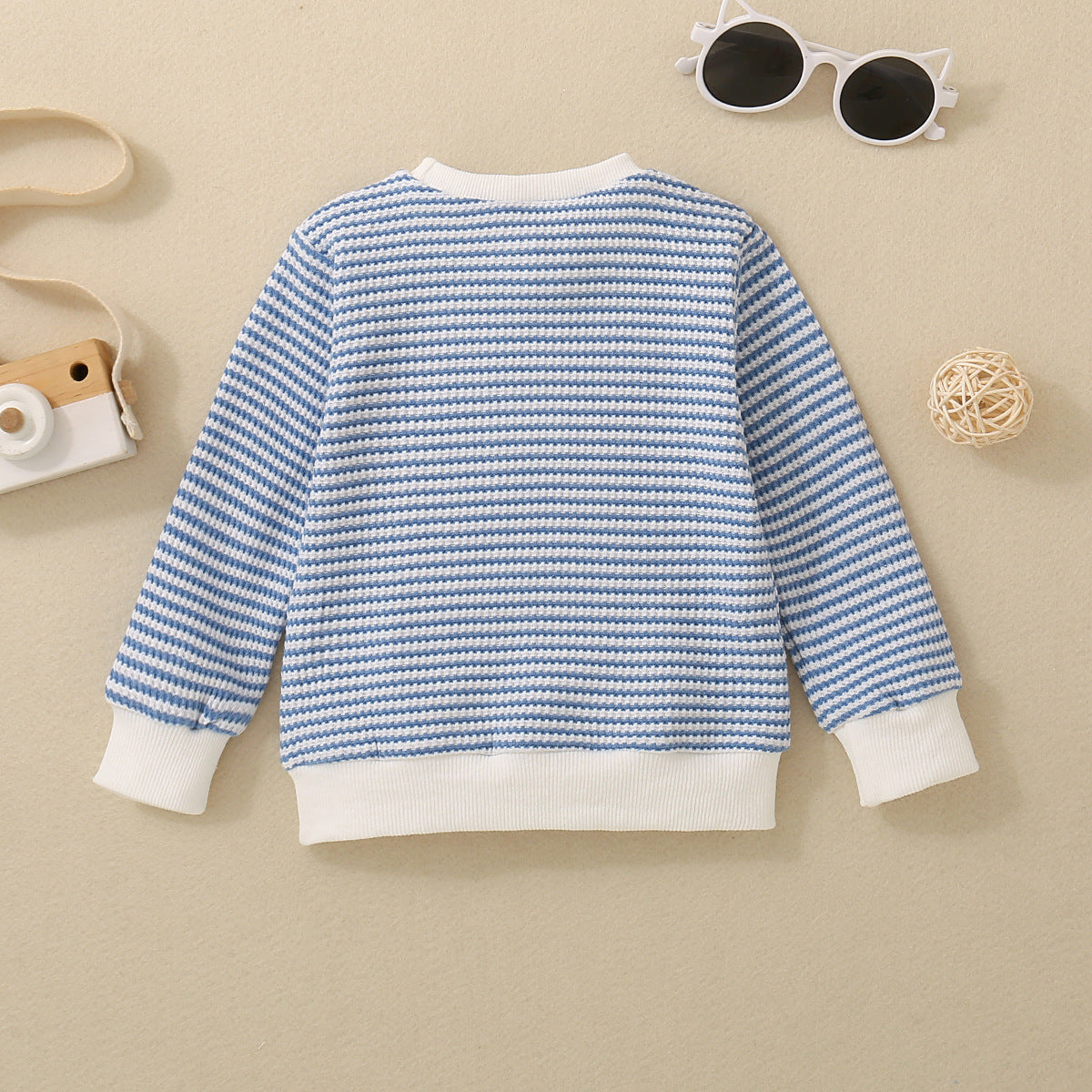 Pull rayé à manches longues et poches pour fille