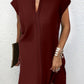 Women's Positioning Flower Crew-neck Batwing Sleeve Color-matching Dress