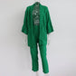 Costume décontracté camel pour femmes européennes et américaines, début d'automne, haut cardigan à manches longues, pantalon droit, tenue de maison, costume deux pièces