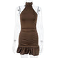 Off-the-shoulder Sexy Figure-hugging High-end Womens Skirt