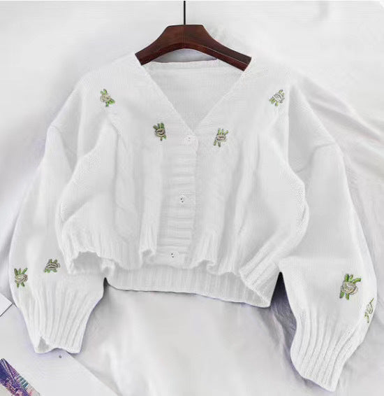 Women's Loose-fitting Outer Twist Sweater Coat