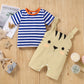 Striped Short Sleeve Cute Summer New Boys' Suit