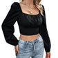 Square Collar Bottoming Top Waist Trimming Short