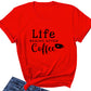 Letter Loose Round Neck T-shirt