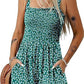 Flower Print Shorts Jumpsuit Summer Fashion Sleeveless Beach Bodysuit