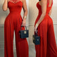 Fashion Multi-strap Cross Wide-leg Jumpsuit