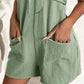 Women's Clothing Elegant Solid Color Metal Strap Pocket Short Casual Jumpsuit