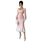 Elegant Button-down Long-sleeve Bodycon Dress For Women