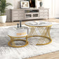 Fibreboard Metal Round Coffee Table