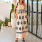 Bohemian Jumpsuit Suspender Pants Vintage Print