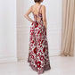 Elegant Womens Floral Print Wrap-Style Jumpsuit With Straps