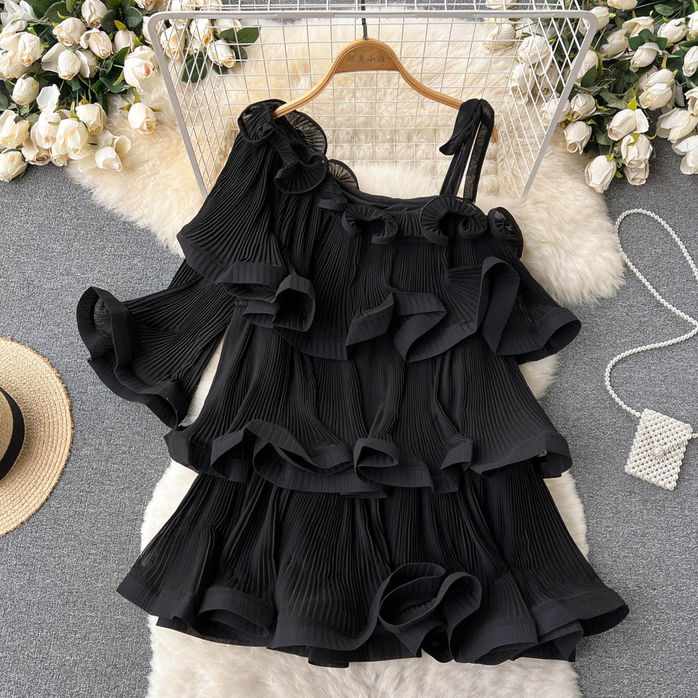 Women's Fashion Casual Ruffle Flared Sleeve Chiffon Shirt