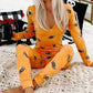 Combinaison imprimée Halloween à manches longues, pyjama pour la maison, pantalon décontracté, vêtements de cosplay pour femmes
