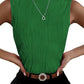 Women's Half Turtleneck Slim Sleeveless Vest
