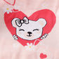 Pull chaud double épaisseur en coton à col rond avec motif chat amoureux