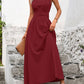 Women's Solid Color Round Neck Sleeveless Loose Casual Dress